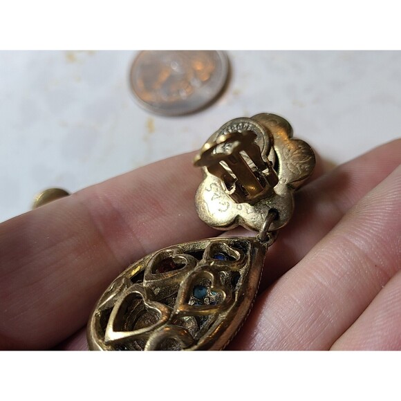 Gas Bijoix St Tropez Vintage Designer Statement Signed Clip On Earrings - Picture 6 of 6